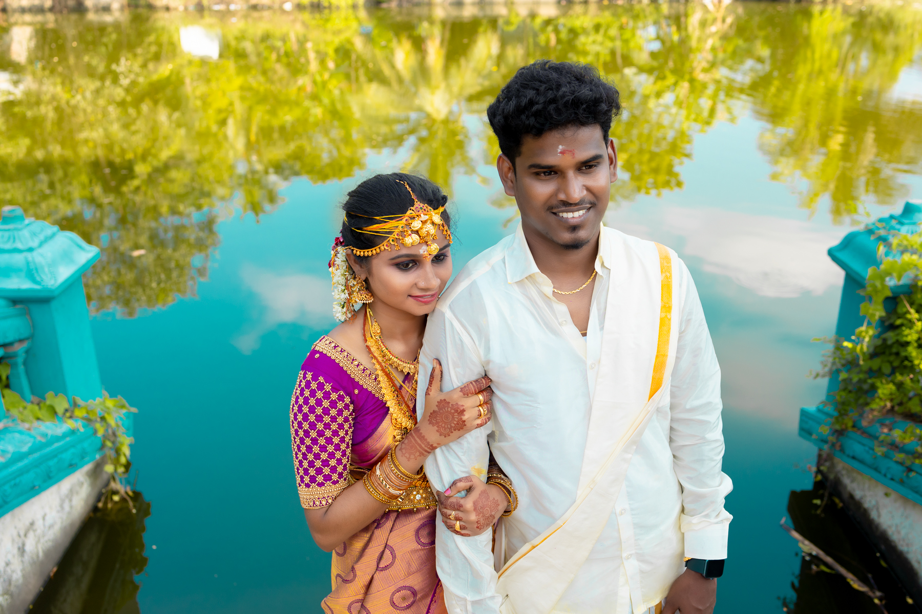 Wedding couple portrait